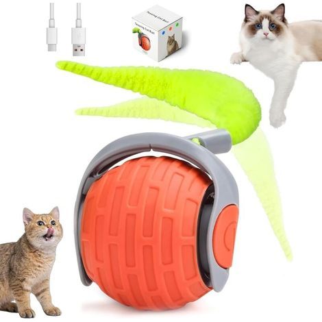 Interaktiver 360°-Ball für Hunde und Katzen mit LED-Licht – USB-aufladbares Spielzeug – Fördert den Spielinstinkt – Interaktives Haustierspielzeug (1/4)