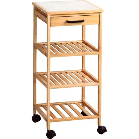 Küchenwagen aus Bambus KESPER, 34 x 34 x 73 cm (1/4)