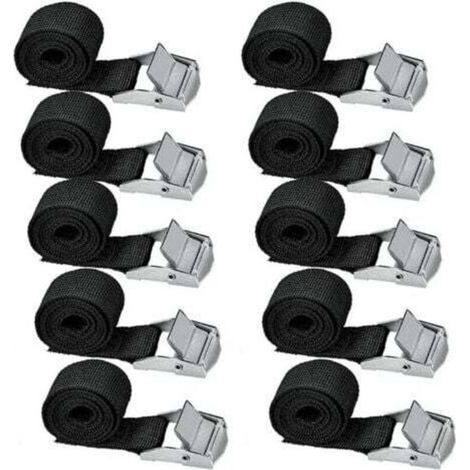 10 pièces sangles d'arrimage 200 cm Kit de fixation pour moto/voiture/porte-vélo sangles de serrage charge maximale 500 kg (1/4)