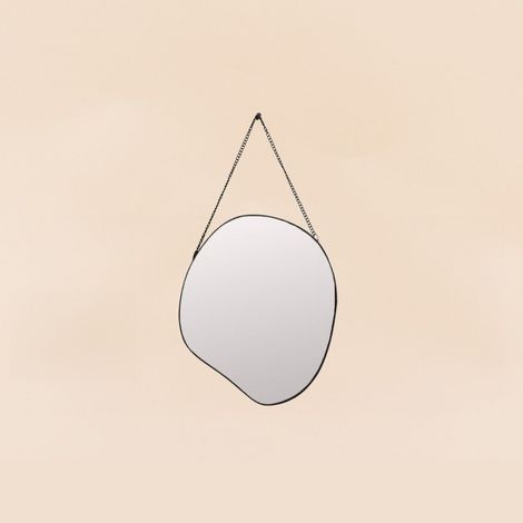 Miroir organique à accrocher 25x22cm