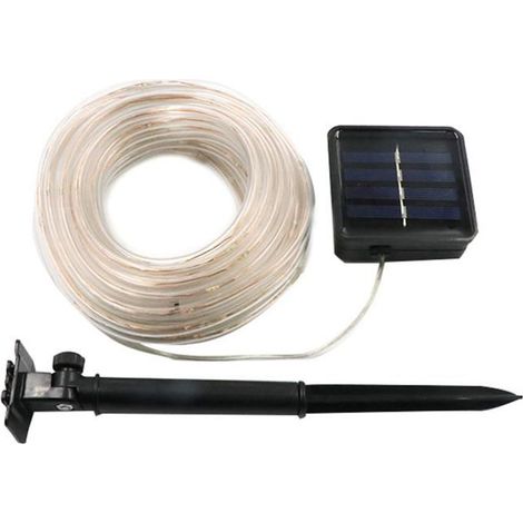 1 pièce Guirlande lumineuse solaire, 200 LED, 21,9 m, 8 modes, étanche PVC, pour jardin et extérieur (1/5)