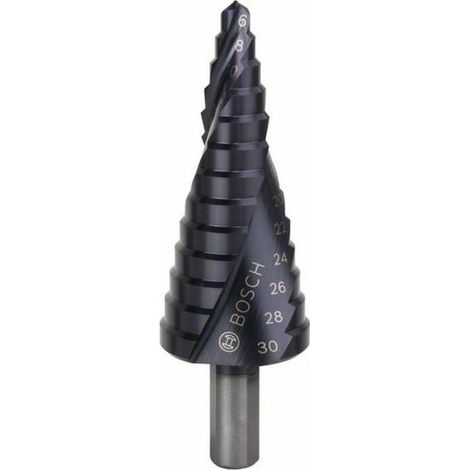 Stufenbohrer HSS-AlTiN, 6 - 30 mm, 10 mm, 93,5 mm, 13 Stufen