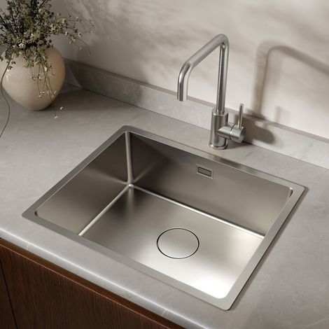LOMAZOO Évier de cuisine Nexion - Acier inoxydable - Chrome - 50 (1/5)