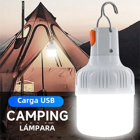 Lampe LED rechargeable USB 100 W, veilleuse portable avec crochet de secours, éclairage extérieur à 360° (1/5)