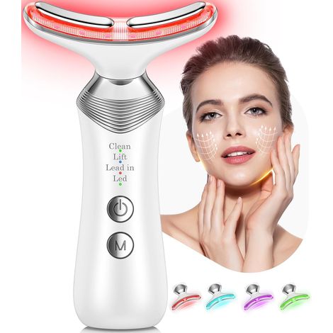 Facial massager for face and neck, 7-in-1 facial and neck massager with 4 modes, facial massage beauty device for skincare at home or while traveling (1/5)