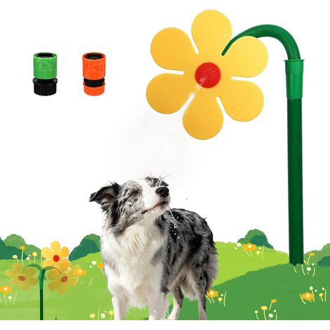 Sprinkler, 360° Rotatable Funny Crazy Dancing Sunflower Sprinkler for Lawn Irrigation Tool (1/5)