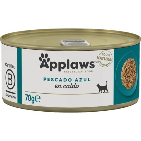 Applaws Lata Pescado Azul en Caldo - Comida Húmeda para Gatos  - 70 g