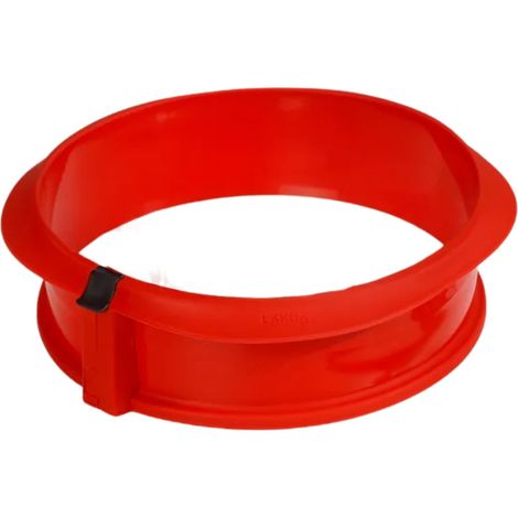 Lékué - Stampo Tondo Apribile con Piatto in Ceramica, Duo, 23 cm, Rosso (1/5)