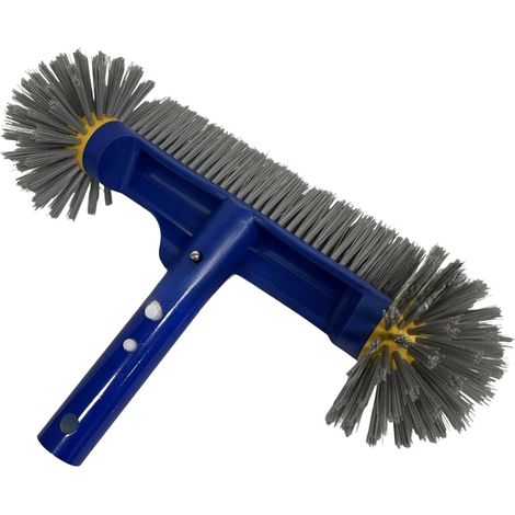 1 - Tête De Brosse - Accessoire Piscine - Nylon Et Aluminium - Nettoyage Murs Et Sols - Pour Piscines Intérieures Et Hors Sol - Gris - 33x21x10 Cm (1/5)