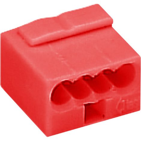 Dosenklemme starr: -0.8 mm² Polzahl: 4 WAGO  1 St. Rot