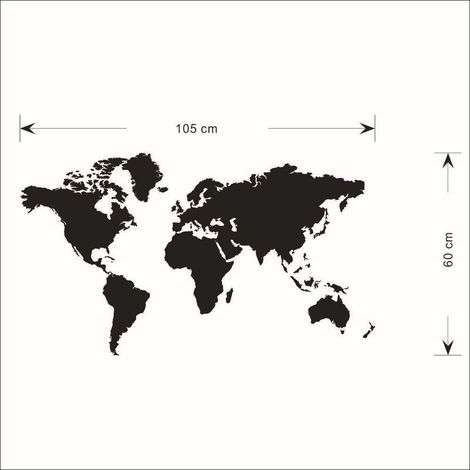 1 x carte du monde décoration murale, puzzle en bois découpé au laser, fond mural géographique, idéal pour salle de séjour bureau (1/5)
