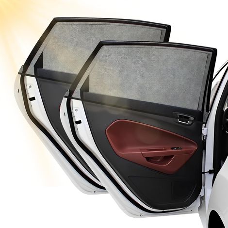 2 Pcs Pare Solaire Voiture Bébé,Chaussette Voiture Pare Soleil Protection UV,Universel Véhicule Pare Soleil pour Vitres Latérales,Protection Solaire Fenêtre de Auto,Compatible avec la Plupart des Auto (1/5)