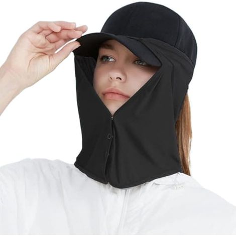 Protection solaire pour le visage et le cou, protection UV, visière, protection rafraîchissante (chapeau non inclus) (1/5)