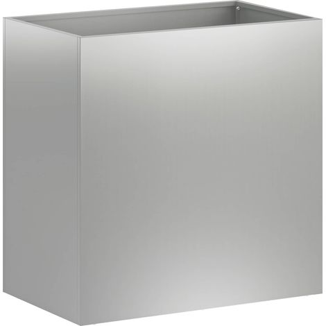 Macetero de Jardín Plateado 50 x 30 x 50 cm Acero Galvanizado vidaXL