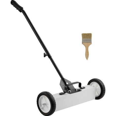 Mophorn 18" Spazzatrice magnetica con ruote 45 libbre Pulitore per prato e prato