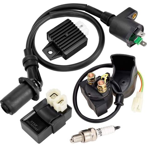 Bobina di accensione Gy6, scatola CDI AC, solenoide, relè, regolatore di tensione, candela per Tomberlin Crossfire 150R, American Sportworks 150 GTS, go-kart 150cc, motore Gy6 150cc, scooter, ciclomot
