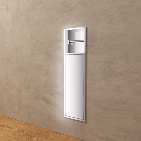 WC-Modul unterputz EGEAN gebürstetes chrom (1/4)