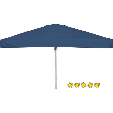 Doppler Sonnenschirm/ Großschirm "Telestar" 400 x 400 cm, dunkelblau, mit Volant, Bezug aus 100% Polyester, Gestell aus Aluminium, 25 kg (1/5)