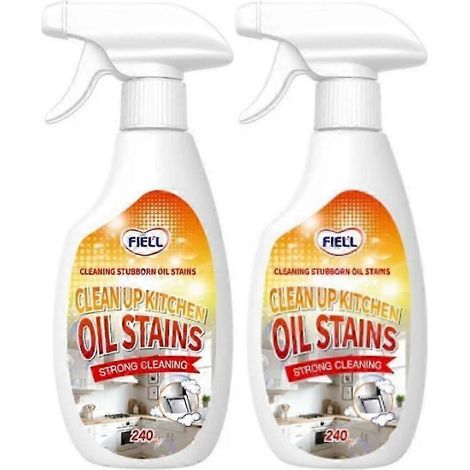 Lot de 2 sprays nettoyants détachants pour la cuisine, les ustensiles et la hotte aspirante. Élimine efficacement les taches tenaces. (1/5)