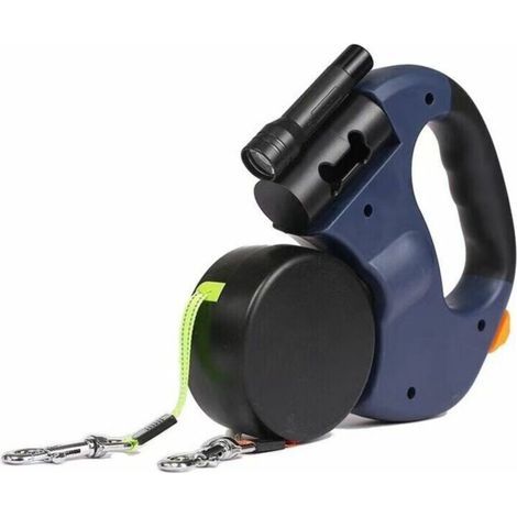 Laisse Double pour Chien Rétractable 360 ° sans Enchevêtrement, 3 mètres, Jusqu'à 50 LB (1/4)