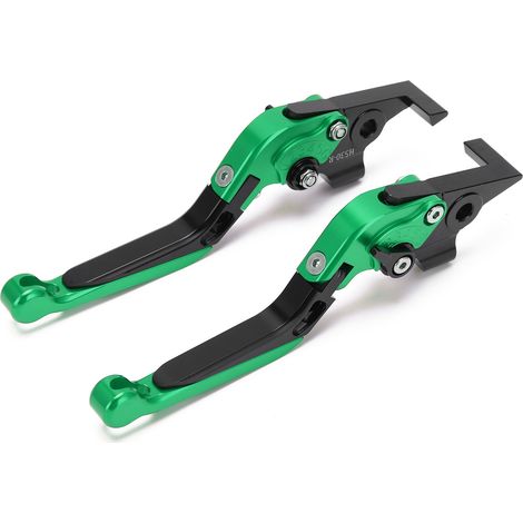 Verstellbarer Brems- und Kupplungshebel aus CNC-gefräster Aluminiumlegierung für Yamaha TMAX 530 (2012–2019), Grün (1/5)