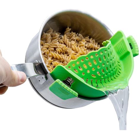 passoire(vert) De Cuisine Silicone Suspendue Tamis La Farine Avec Poigne Mailles Fine Pour Poudre Ptisserie Goutter Nouille Riz Passer Sauces Filt (1/5)
