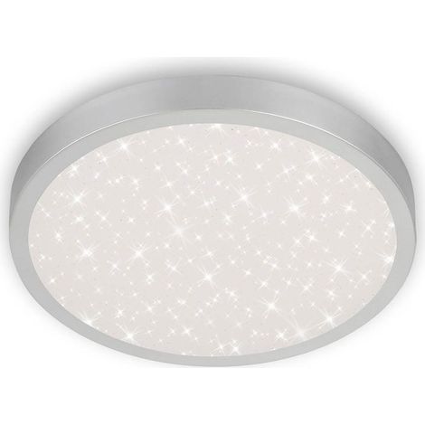 LED Deckenleuchte Sternenhimmel 24W silber Metall-Kunststoff Ø 38 cm Briloner