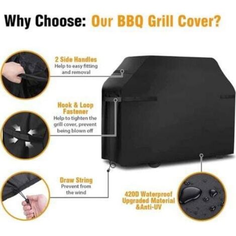 Housse De Barbecue - Tissu Oxford 420D - 145 X 61 X 117 Cm - Protection Extérieure - 1 Pièce (1/4)