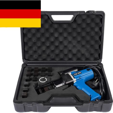 Outil de sertissage hydraulique électrique, Force de sertissage 120KN, Tension de fonctionnement 220V, Tailles de fil compatibles 4-300mm², Comprend 15 matrices, Dimensions 15 x 10 x 5 pouces (1/5)