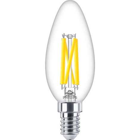 Philips LED Kerzenlampe Birne E14 5,9 Watt klar warmweiß DIMMBAR (1/5)