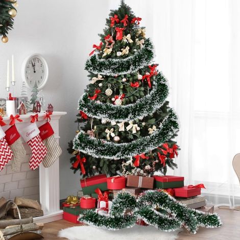 Guirlande De Noël - Rotin Artificiel Vert - 200 Cm - Pour Rampe D'Escalier Balustrade Intérieur Extérieur - 1 Pièce (1/5)