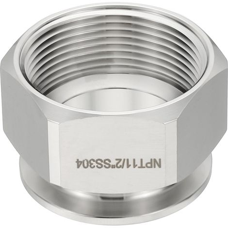 Adaptateur de 1,5 pouce TC Tri Clamps en acier inoxydable 304 (1/5)