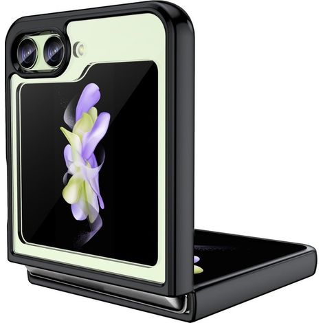 Funda híbrida Fusion para Samsung Galaxy Z Flip 5 5G, transparente/negra. (1/5)