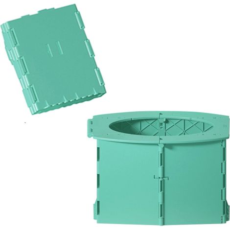 Siège de toilette pliable portable en PVC compact pour camping randonnée voyage usage intérieur et extérieur (1/5)