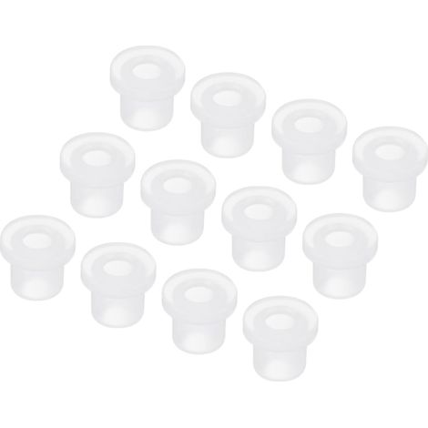 20Pcs Passe Fils en Caoutchouc en Forme de T Diamètre de Montage 10mm, ID 6mm, Hauteur 11mm Transparent Protection d'Étanchéité Passe-Câbles Flexibles pour Tuyau de Câble (1/5)