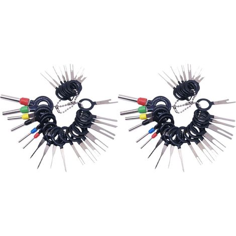Kit de herramientas de 52 piezas para extracción de terminales de automóviles, conectores de cables y pines. (1/2)