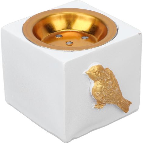 Brûleur d'encens carré en résine de style européen, décoration simple pour la maison, poêle d'aromathérapie pour salon ou bureau (1/5)
