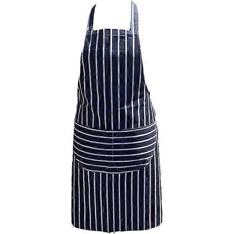 Tablier de chef professionnel, double poche, 100 % coton avec bretelles en polyester, idéal pour les restaurants, les barbecues, les écoles et les universités. (1/5)