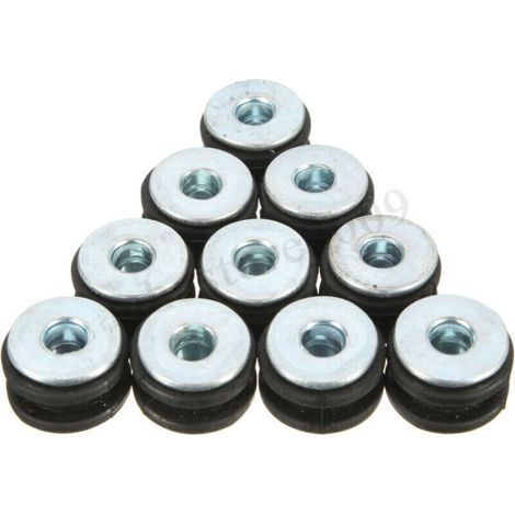 20 Pièces Embouts En Caoutchouc M6 Pour Carénage Et Capot De Moto – Tampons Antivibrations Universels Pour La Plupart Des Modèles (1/5)