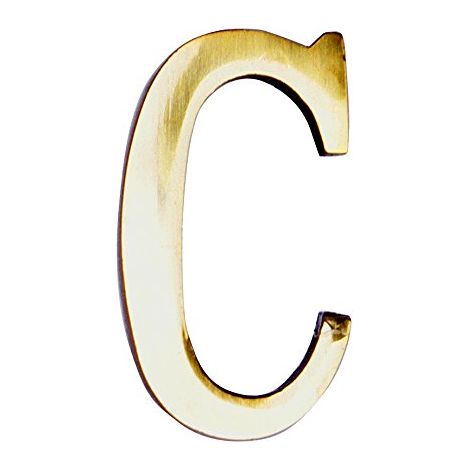 MASIDEF - LETTERA IN OTTONE LUCIDO 5cm C
