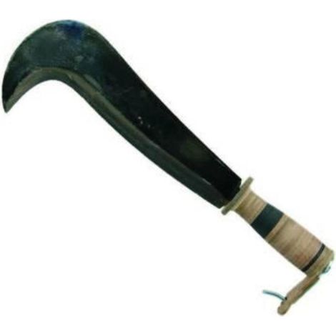 RONCOLA TIPO BERGAMO LAMA MM 240 ACCIAIO FORGIATO MANICO CUOIO  FER 283601 (1/2)