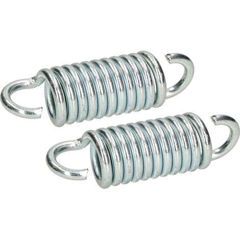 KOTARBAU® Lot de 2 Ressort pour Balancelle - 5 mm - Acier Galvanisé - 10 Spires - Argent - Ressort de Hamac - Suspension - Intérieure - Extérieure