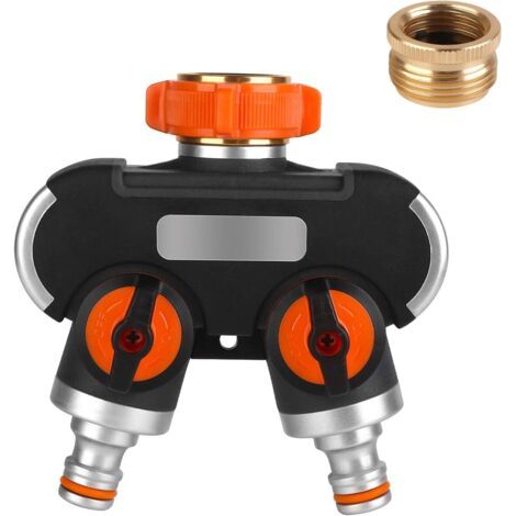 Distributeur d'arrosage bidirectionnel - Distributeur d'eau 3/4" et 1/2" avec valve, réglable pour arroser le jardin (1/4)