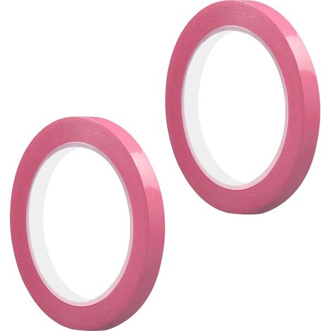 2 Rouleaux de Ruban Adhésif en Mylar, 10mm x 66m Ruban Adhésif Isolant, Ruban Électrique, pour Isoler, Réparer et Protéger les Fils Électriques, Rose (1/5)
