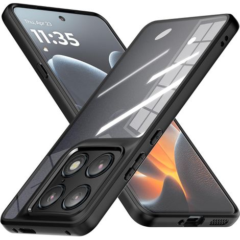 Funda para Motorola Signature, Fusion Hybrid, transparente con marco negro. (1/5)