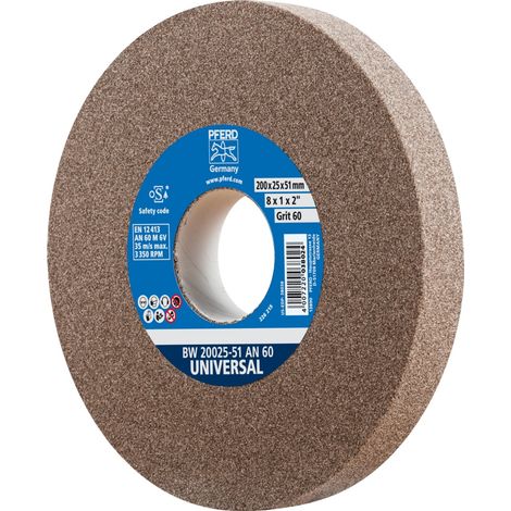 PFERD TOOLS Schleifbockscheibe Ø 200x25 mm Bohrung-Ø 51 mm A60 für universelle Schleifaufgaben (1/5)