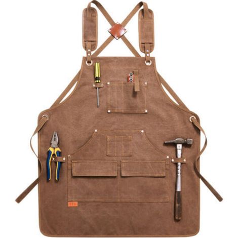 Tablier en toile super épais, multifonction, poche, cuisine, manucure, nettoyage, uniforme, travail du bois, mécanicien, ferme, ranch, tablier de protection