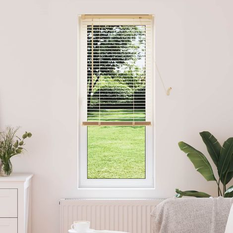 Venetianer Jalousie Hellbraun mit Muster 150 x 50 cm PVC