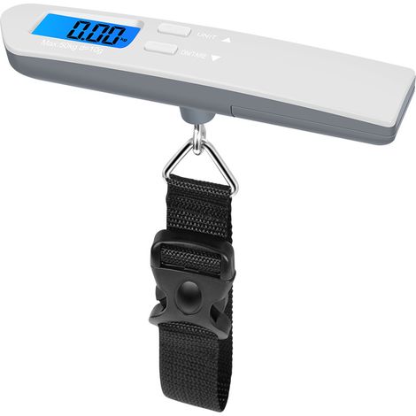 Balance numérique pour bagages - Balance pour valise - Balance à bagages - Balance numérique - Balance pour valise - Balance à bagages bleu-gris - Balance à bagages portable - Balance en plastique ble (1/5)