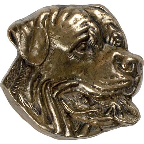 Rottweiler I: una placa conmemorativa con la imagen de un perro, una nota de agradecimiento personalizada, un premio y un diploma con una dedicatoria de la marca Art-Dog. (1/3)